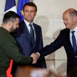Володимир Зеленски Еманюел Макрон Олаф Шолц