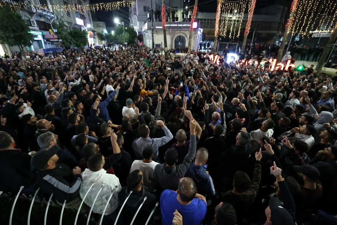 рамала палестинци протест махмуд абас