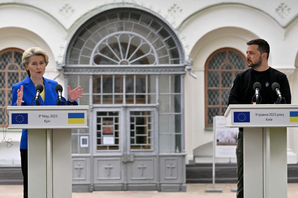 Зеленски призова Фон дер Лайен да се отменят ограниченията за украинския износ 4 фон дер лайен володимир зеленски
