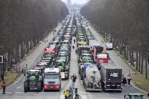 фермерски протест фермери селскостопански производители германия берлин