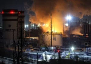 Пожар терминал втечнен природен газ "Новатек" Уст-Луга
