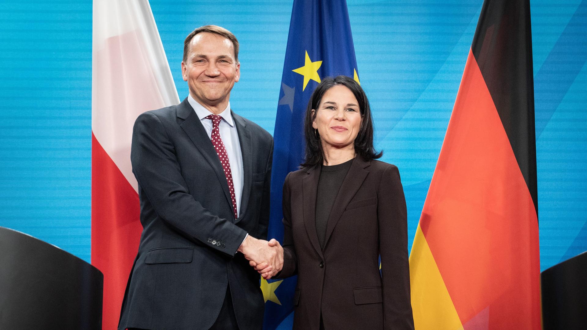 Радослав Шикорски Аналена Бербок външни министри Полша Германия