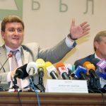 Пресконференция ЛукойлВалентин Златев - генерален директор Лукойл България ЕООДОлег Дуров - началник н ГУ Нефтопререботка и нефтохимия  ОАО Лукойл
