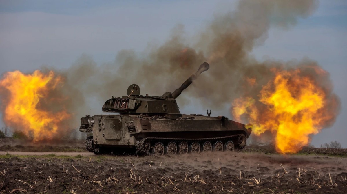 руско-украинска война в украйна украински военни сили самоходно оръдие самоходна артилерийска установка