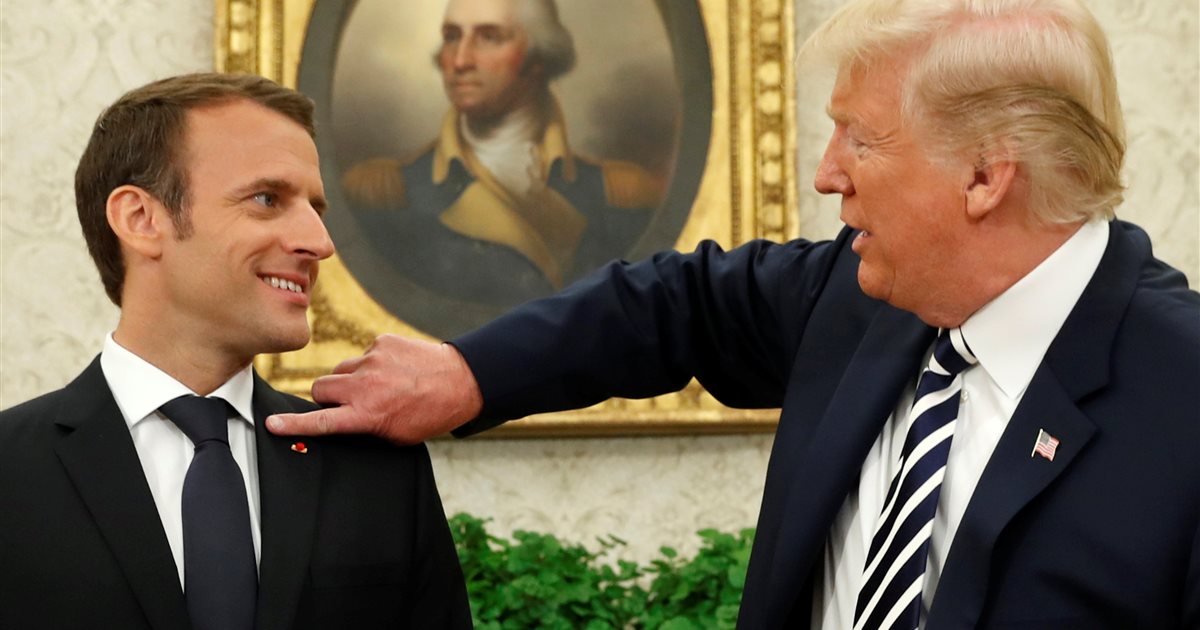 тръмп макрон белия дом