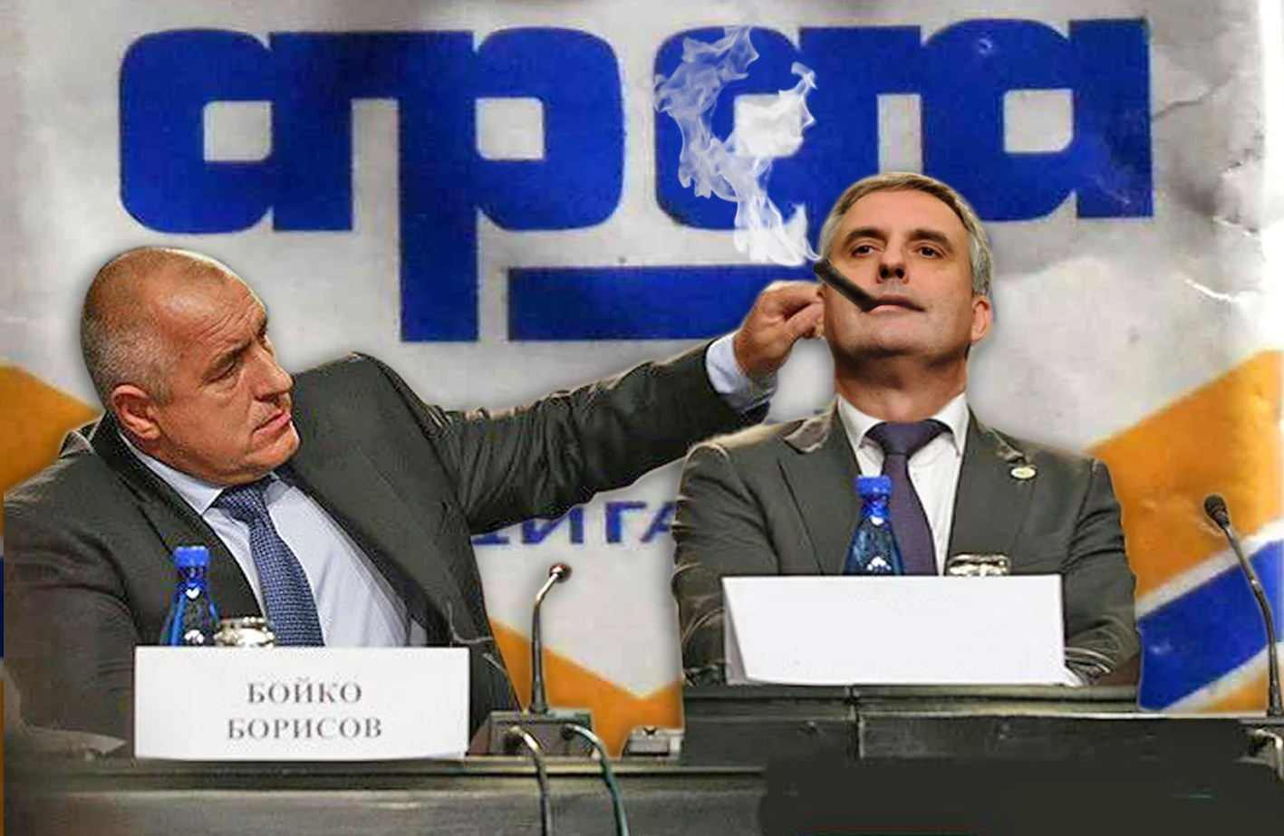 Бойко Борисов дърпа ухото на Ивайло Калфин