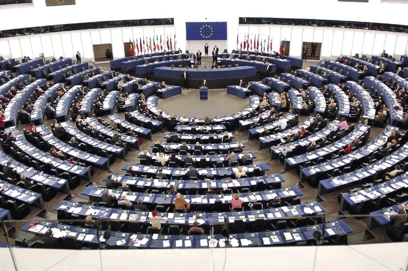Европейският парламент в Страсбург.