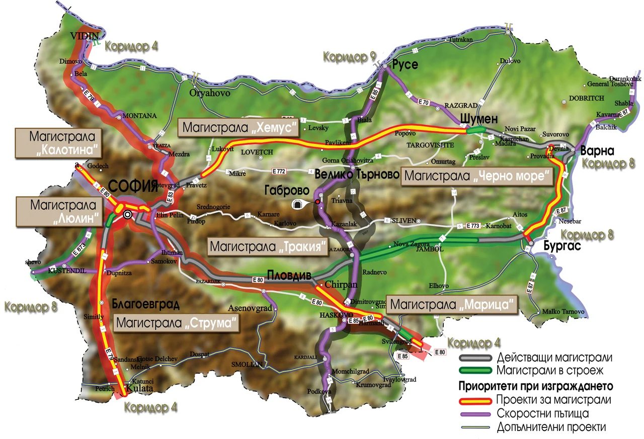 Карта на магистралите в БългарияКарта брой 4 (918)