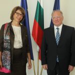Министърът на външните работи Светлан Стоев и посланика на Швейцария Мюриел Берсе Коен