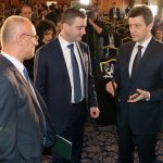 Десета среща на бизнеса с правителството Димитър Радев - управител на БНБ Владислав Горанов - министър на финансите Петър Андронов - председател АББ