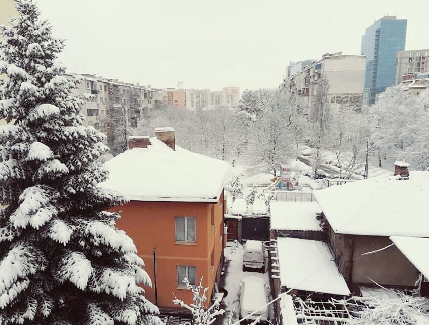 Сняг върна зимата в София