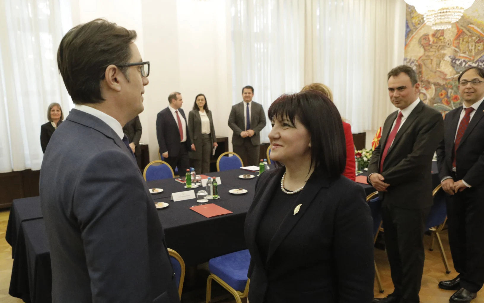 Цвета Караянчева  на среща  с президента на Република Северна Македония Стево Пендаровски