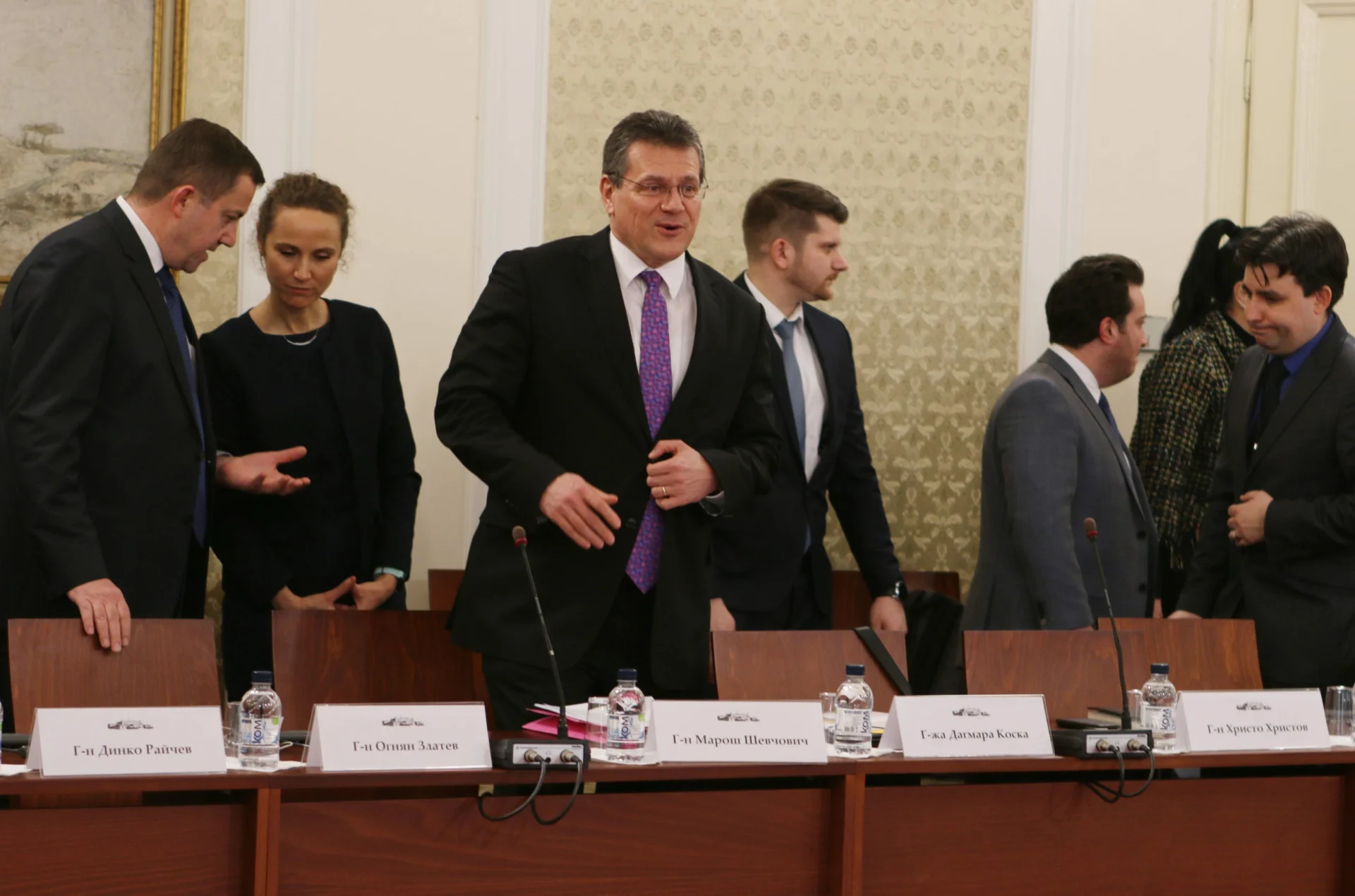 Парламент среща на комисията по енергетика с Марош Шефчович зам-пре3дседател на Европейската комисия