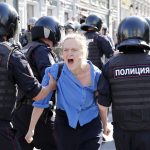 протест протести москва русия