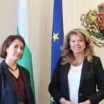 Вицепрезидентът Илияна Йотова разговаря с новия френски посланик в България Мари Дюмулен