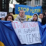 Протест пред Руското посолство срещу войната в Украйна