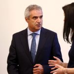 Министърът на енергетиката Румен Радев и вицепремиерът и министър на външните работи Мария Габриел на заседание на МС.