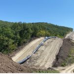 Строежът на газопровода "Балкански поток" край Търговище