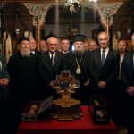 Димитър Главчев се поклони на мощите на св. св. Кирил и Методий в Света гора, делегация
