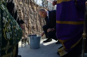 Полагане на камък в храм Румен Радев Йорданка Фандъкова