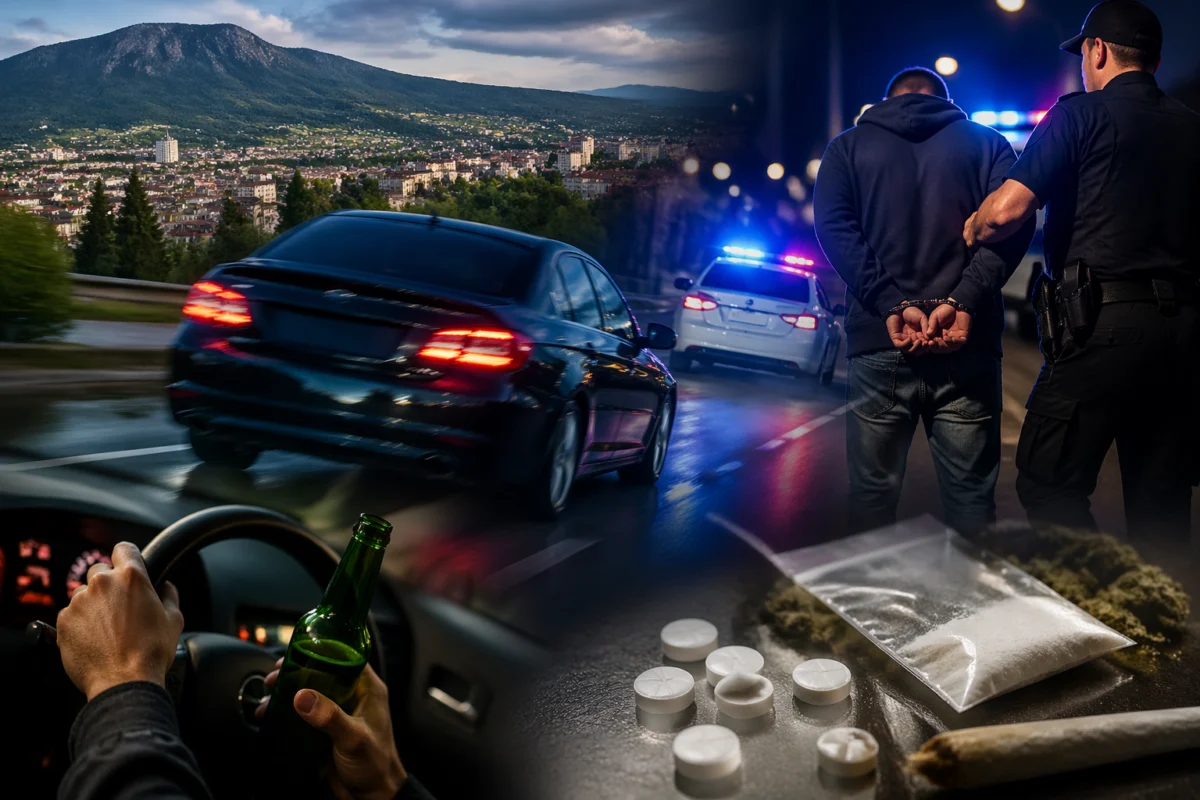 Пиян и дрогиран шофьор спретна гонка с полицията в Сливен