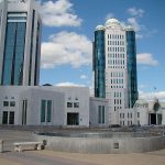 сградите на парламента в Астана Казахстан