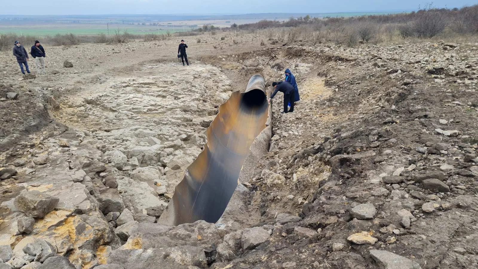 пробит газопровод