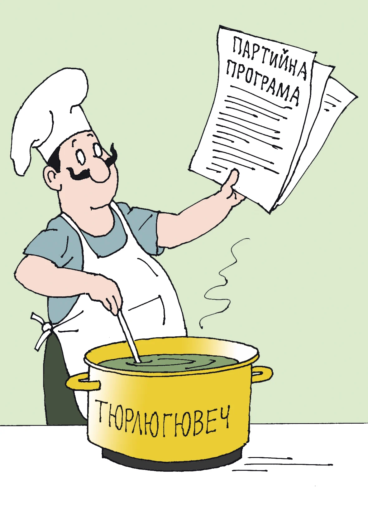 Политик готвач. Партийна програма