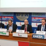 БТА Пресконференция на работодателите Цветан Симеонов Божидар Данев Васил Велев Кирил Домусчиев