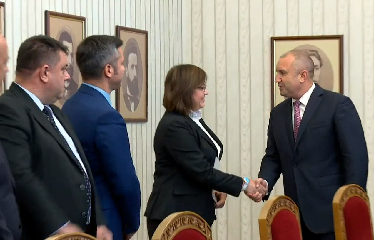 Президентство консултации за правителство БСП Корнелия Нинова Румен Радев