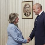 Европейският комисар по сближаване и реформи Елиза Ферейра и президентът на България Румен Радев
