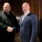Председателят на народното събрание Росен Желязков (вдясно) и председателят на Върховната рада на Украйна Руслан Стефанчук