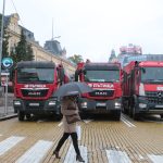 протест в подкрепа на пътно-строителния бранш в страната пътни строители