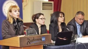Правосъдният министър Диана Ковачева говори пред съдийския форум в х. Радисън