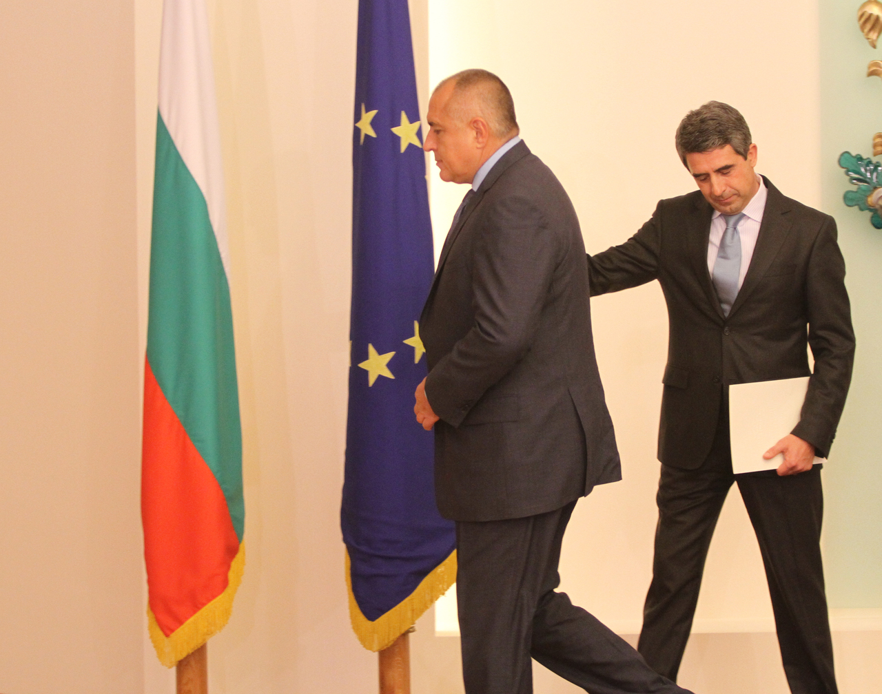 Президентът Росен Плевнелиев и премиерът Бойко Борисов