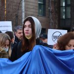 Протест пред Руското посолство срещу войната  в Украйна