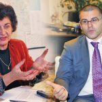 Езикът на жестовете: Гинка Чавдарова сякаш посяга към пачките. Министър Дянков сякаш ги дава