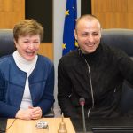 Димитър Бербатов на гости на Кристалина Георгиева в Европейската комисия