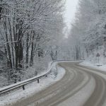 зима планина път сняг