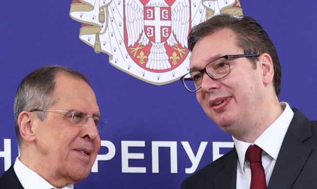 Александър Вучич и Сергей Лавров
