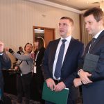 Десета среща на бизнеса с правителството Димитър Радев - управител на БНБ Владислав Горанов - министър на финансите Петър Андронов - председател АББ