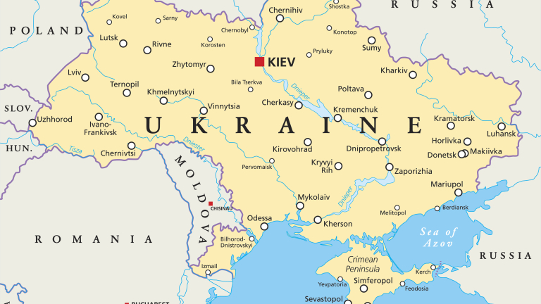 карта на Украйна