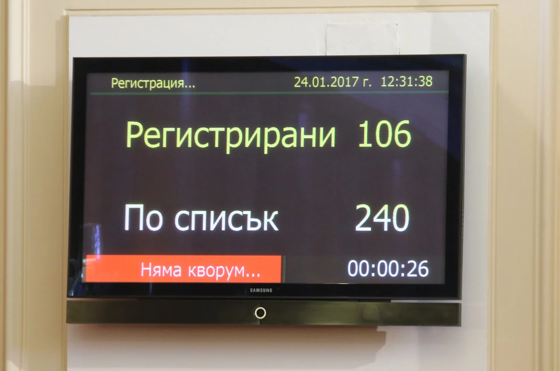 Парламент - липса на кворум