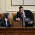 Министърът на труда и социалната политика Ивайло Калфин и министърът на финансите Владислав Горанов