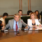 Среща на БСП и синдикати за бюджет 2009Емилия Масларова - министър на труда и социалната политикаРумен Петков - БСПМая Манолова- депутат БСППламен Орешарски - министър на финансите