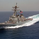 американски боен военен кораб САЩ разрушител Къртис Уилбър