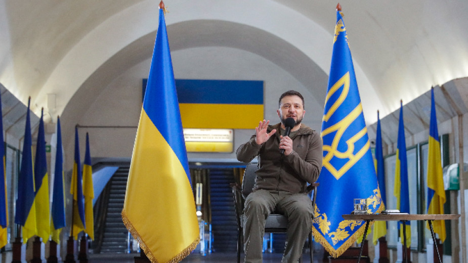 Пресконференция на Володимир Зеленски в киевското метро