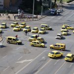 Протест на таксита заради катастрофата на х-л Хемус