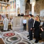 Кирил Петков и българската делегация в базиликата “Сан Клементе“ в Рим