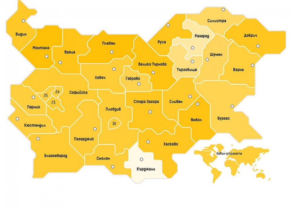 Окончателно: Румен Радев печели изборите с 66,72% 1 карта избори